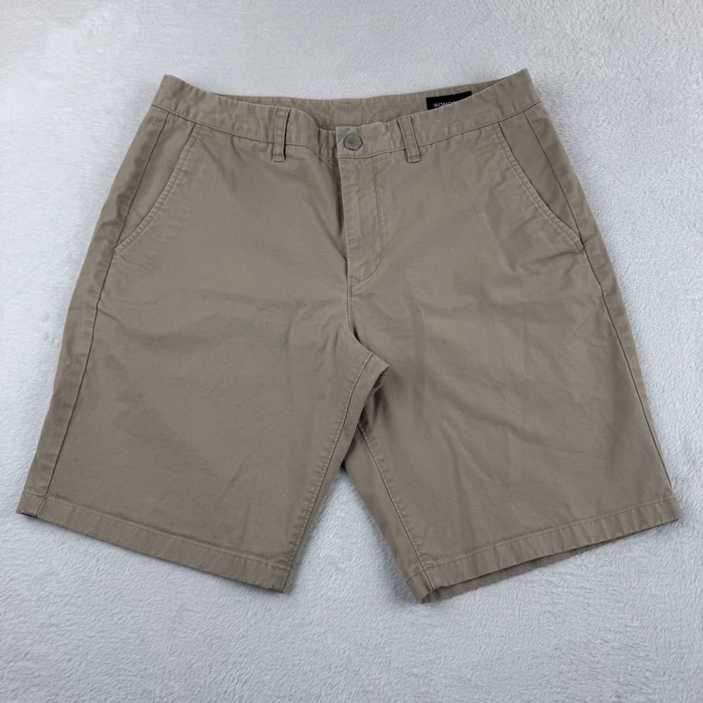 Bonobos Chino Shorts Mens 33 Khaki‎ Tan 9 Inch Inseam Casual Cotton Twill